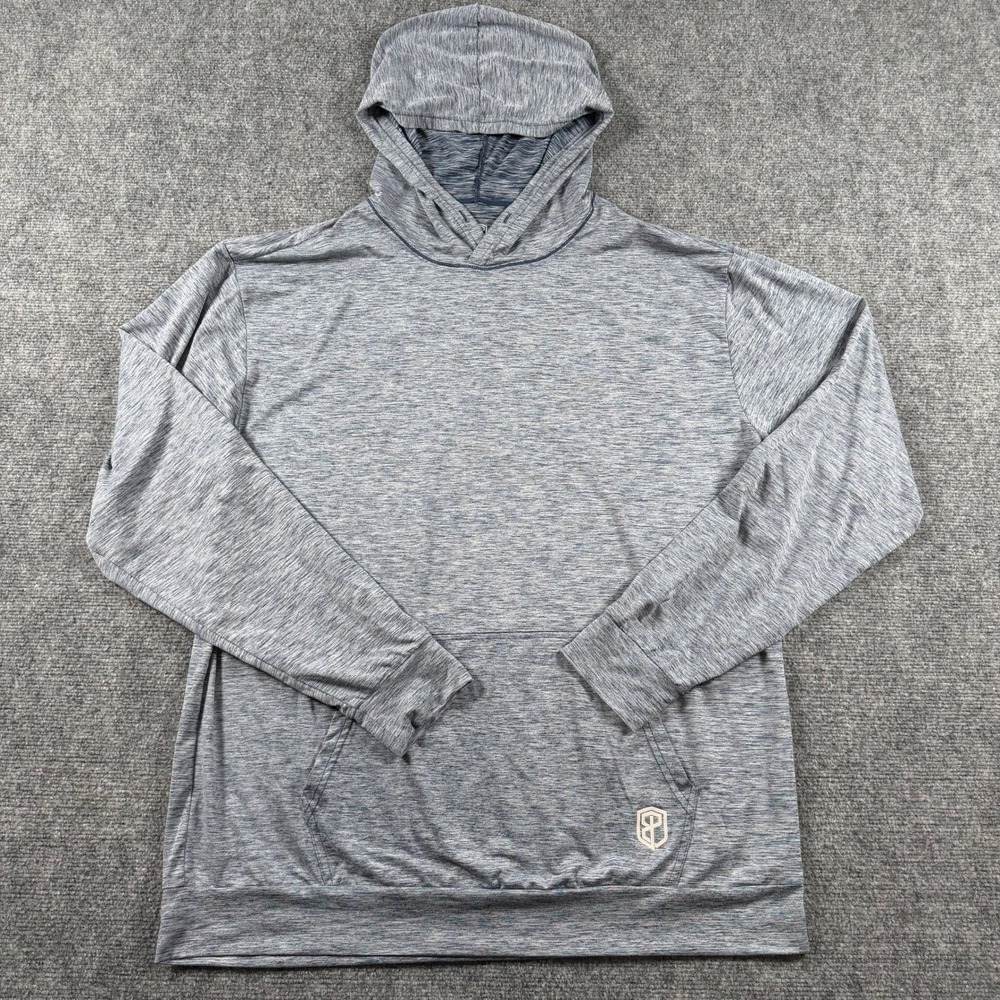 Born Primitive Hoodie Mens 3XL Blue Space Dye Active Pullover Gym Sweatshirt